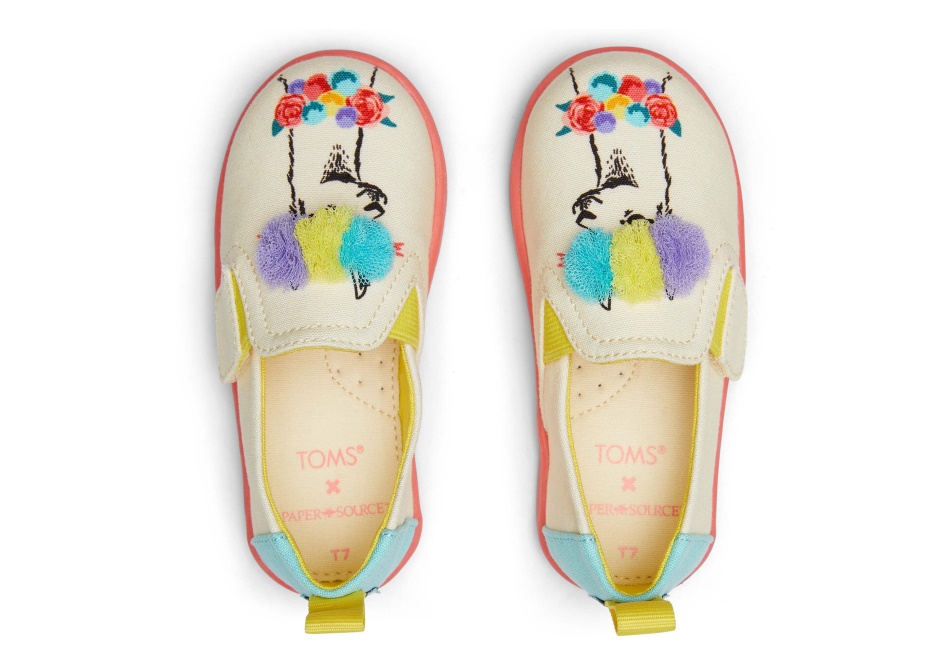 Toms Tiny Alpargata Paper Source Ivory