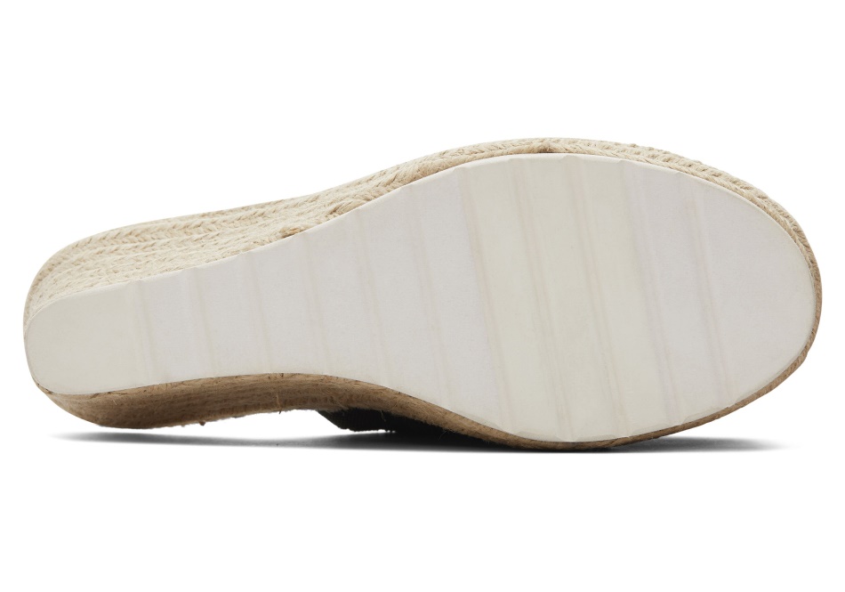 Toms Monica Mule Wedge Heel Black