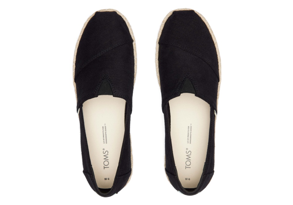 Toms Platform Alpargata Black