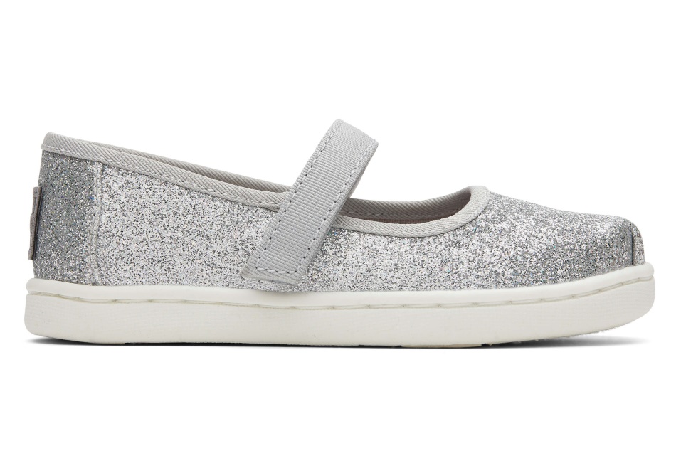 Toms Tiny Mary Jane Silver Iridescent