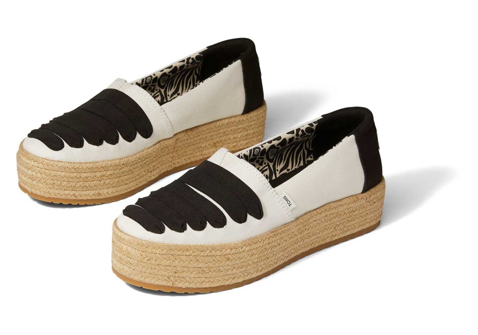 Toms Valencia Platform Espadrille Natural