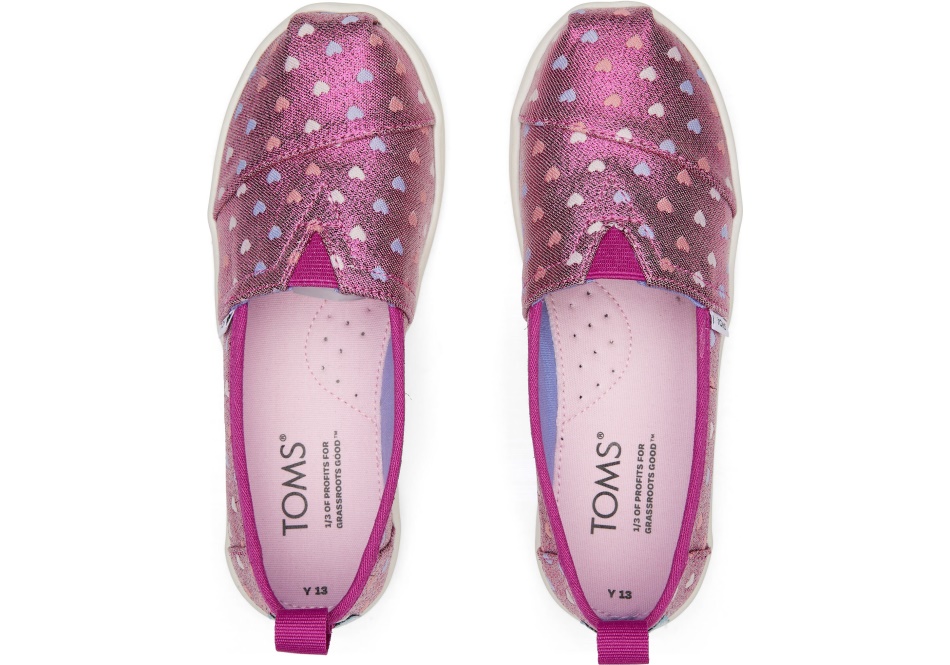 Toms Youth Alpargata Glimmer Hearts Hearts