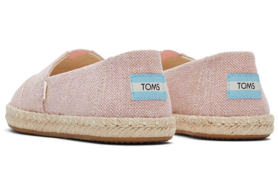 Toms Metallic Espadrille Alpargata Pink