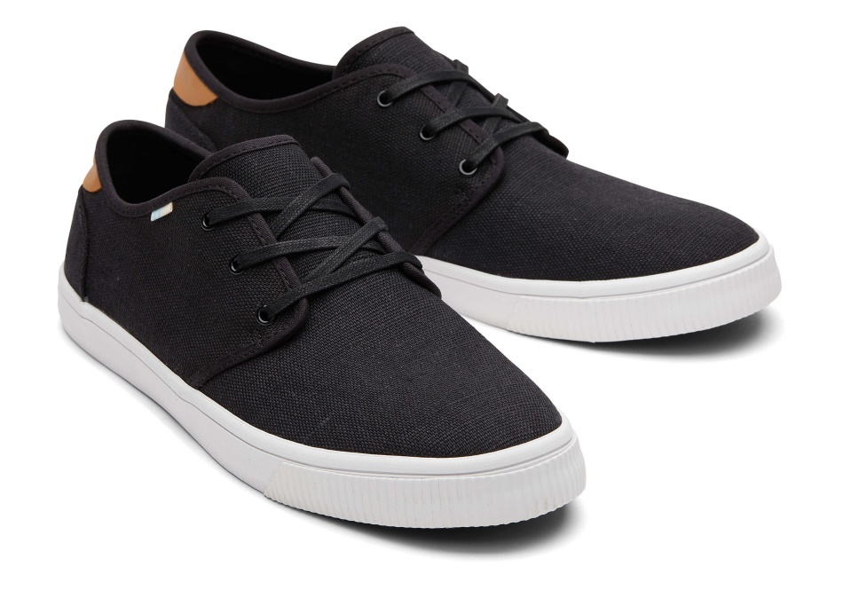 Toms Carlo Sneaker Black Heritage Canvas