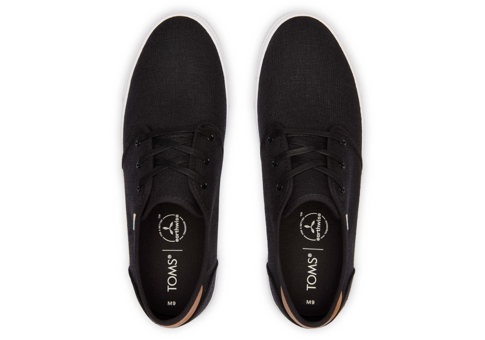 Toms Carlo Sneaker Black Heritage Canvas