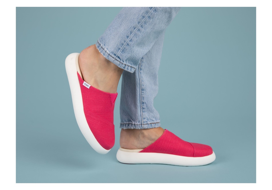 Toms Mallow Mule Raspberry