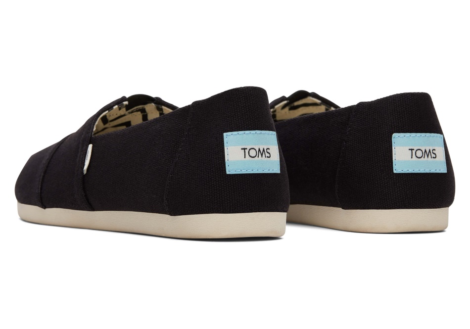 Toms Alpargata Canvas Wide Width Black Wide