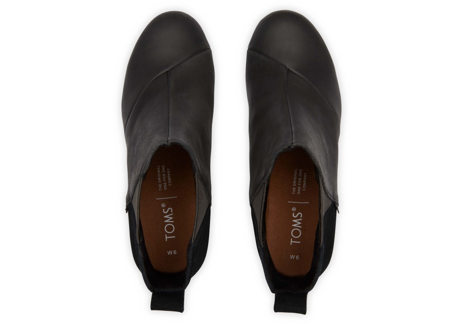 Toms Kelsey Bootie Black Leather