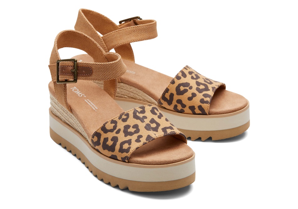 Toms Diana Wedge Sandal Leopard