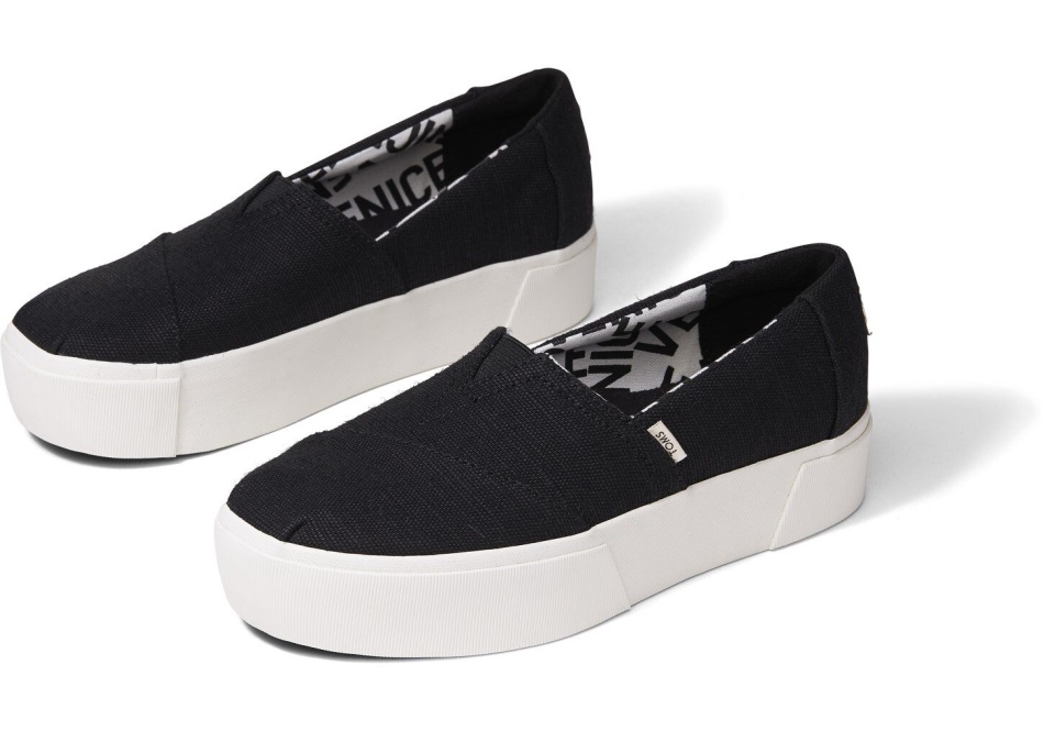 Toms Alpargata Boardwalk Slip On Black