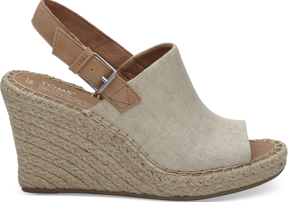 Toms Monica Wedge Heel Natural