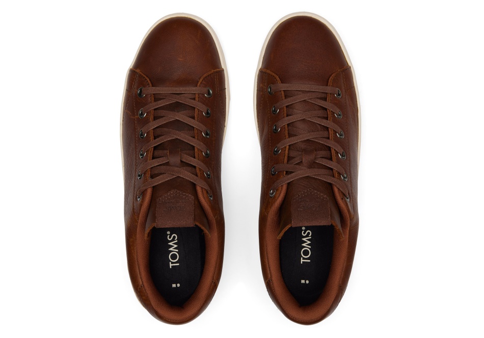 Toms Trvl Lite Water Resistant Leather Sneaker Chicory Brown Leather