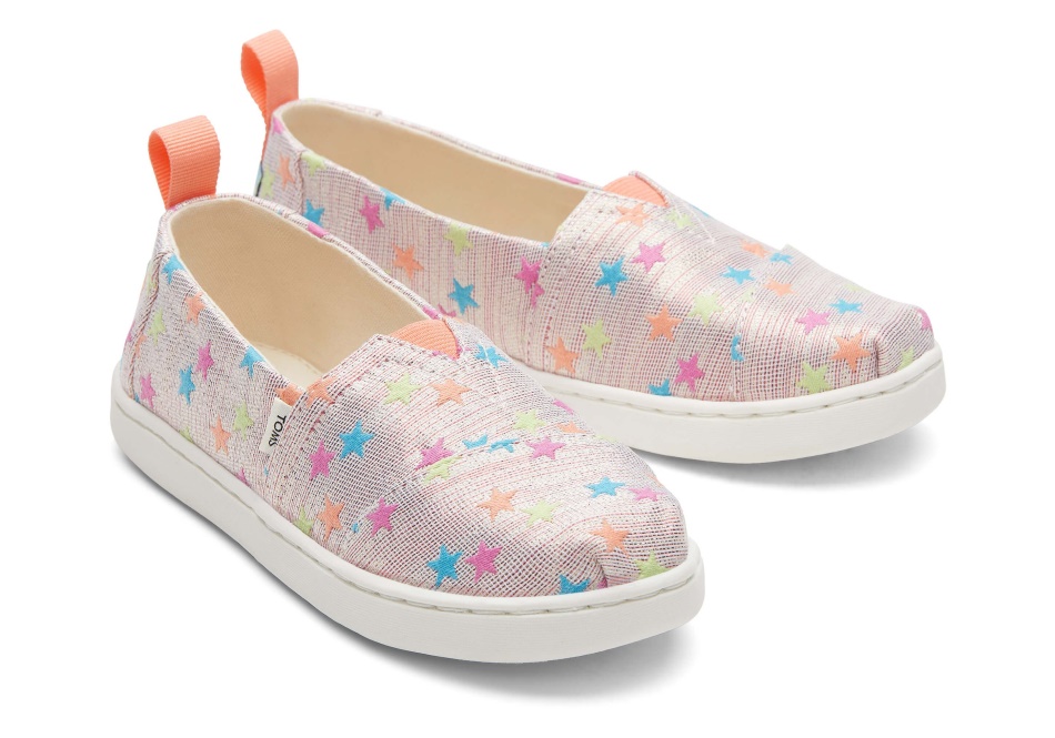 Toms Youth Alpargata Glimmer Stars Coral Multi