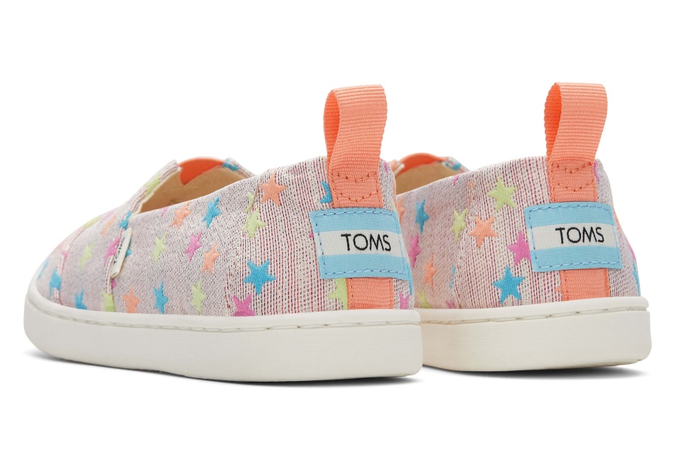 Toms Youth Alpargata Glimmer Stars Coral Multi