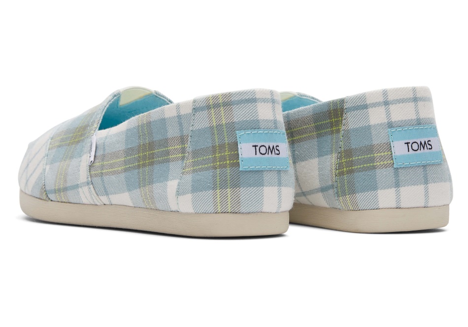 Toms Alpargata Plaid Blue Plaid