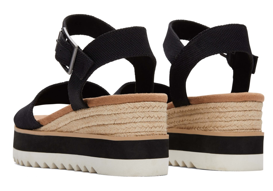 Toms Diana Wedge Sandal Black
