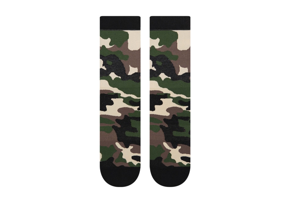 Toms Light Cushioned  Crew  Socks Camo Black Camo