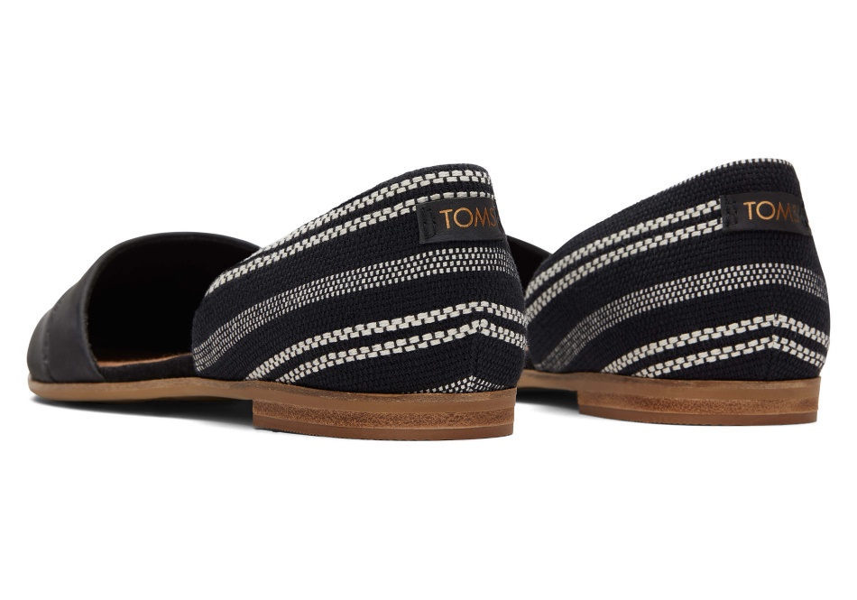Toms Jutti D'Orsay Flat Black Leather
