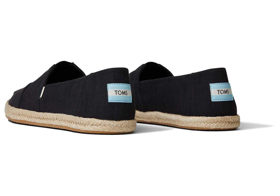 Toms Espadrille Alpargata Black Slubby