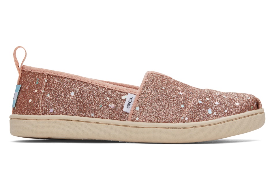 Toms Youth Alpargata Glitter Rose Gold