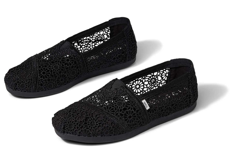 Toms Alpargata Moroccan Crochet Black