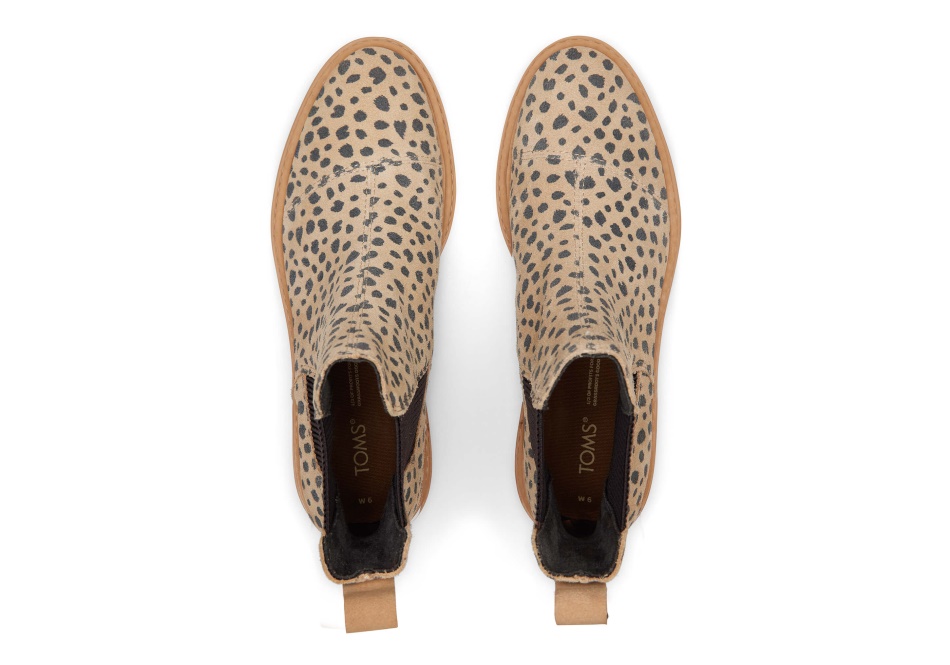 Toms Charlie Bootie Tan Cheetah