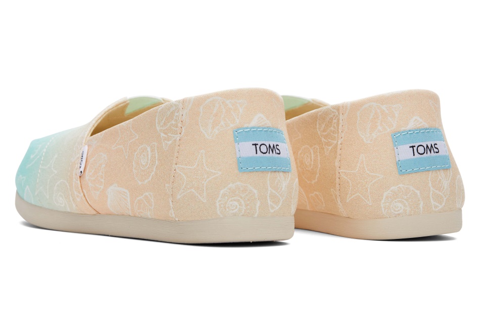 Toms Multi Ombre Alpargata Seashell Teal Ombre