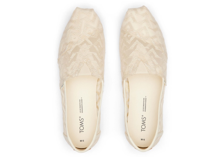 Toms Alpargata Chevron Lace Natural Chevron