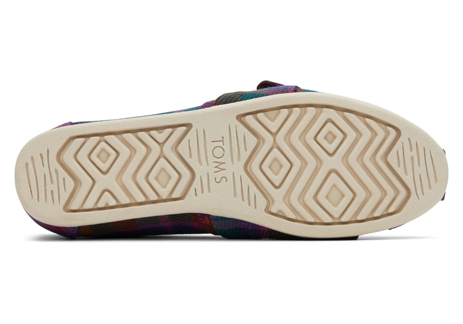 Toms Alpargata Plaid Bow Fuchsia Plaid