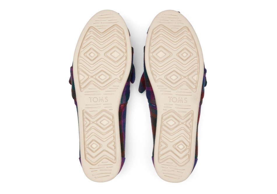 Toms Alpargata Plaid Bow Fuchsia Plaid