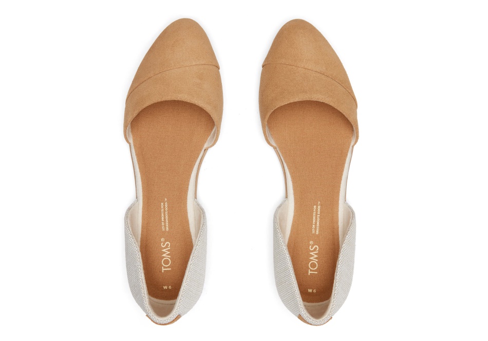 Toms Jutti D'Orsay Flat Natural Brown