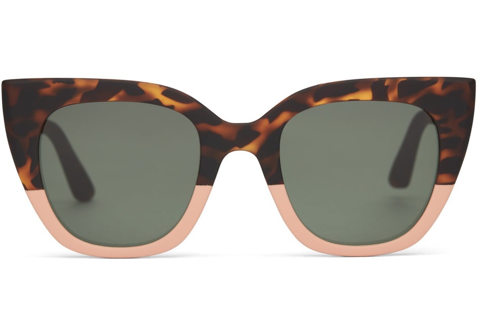 Toms Sydney Matte Blonde Tortoise-Glass Bottle Green