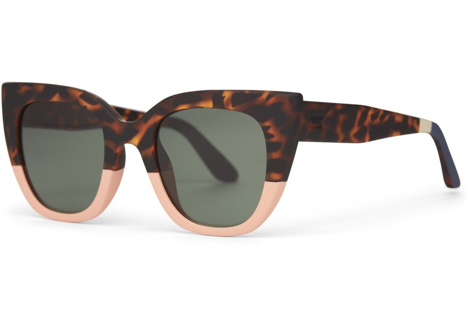 Toms Sydney Matte Blonde Tortoise-Glass Bottle Green