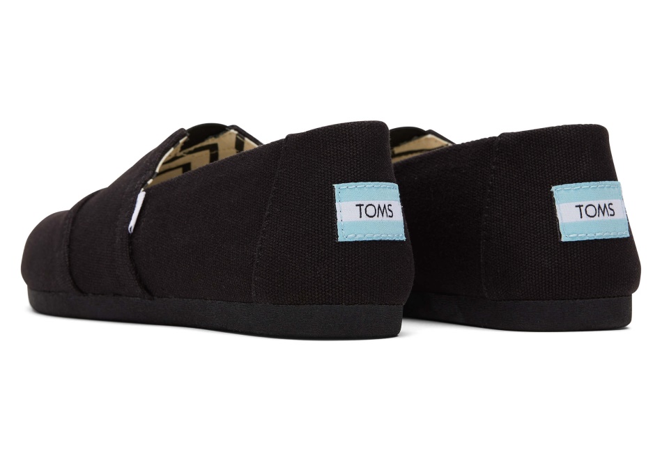 Toms Alpargata Canvas Wide Width Black-Black Wide