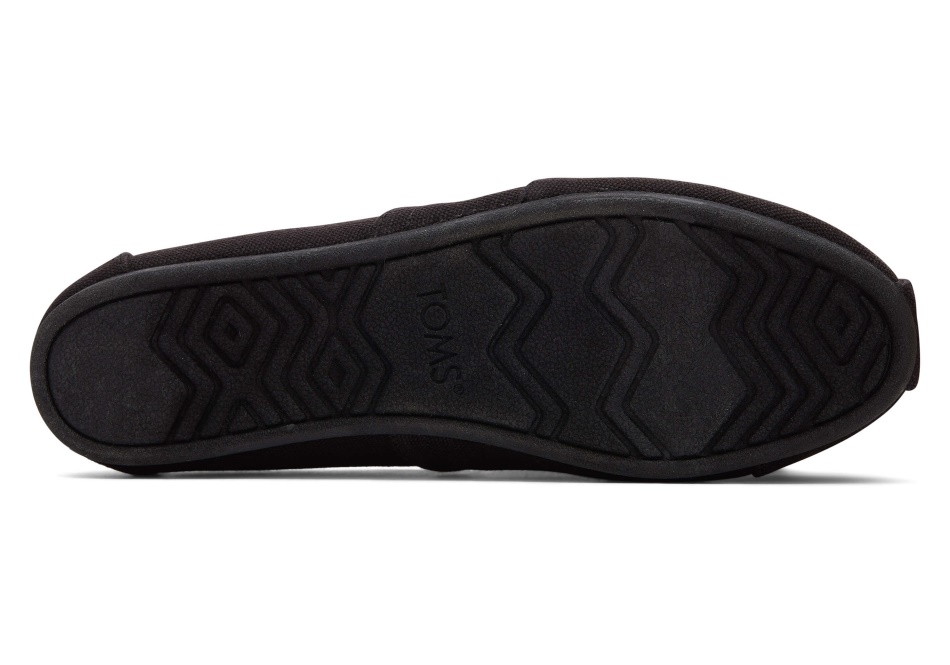 Toms Alpargata Canvas Wide Width Black-Black Wide