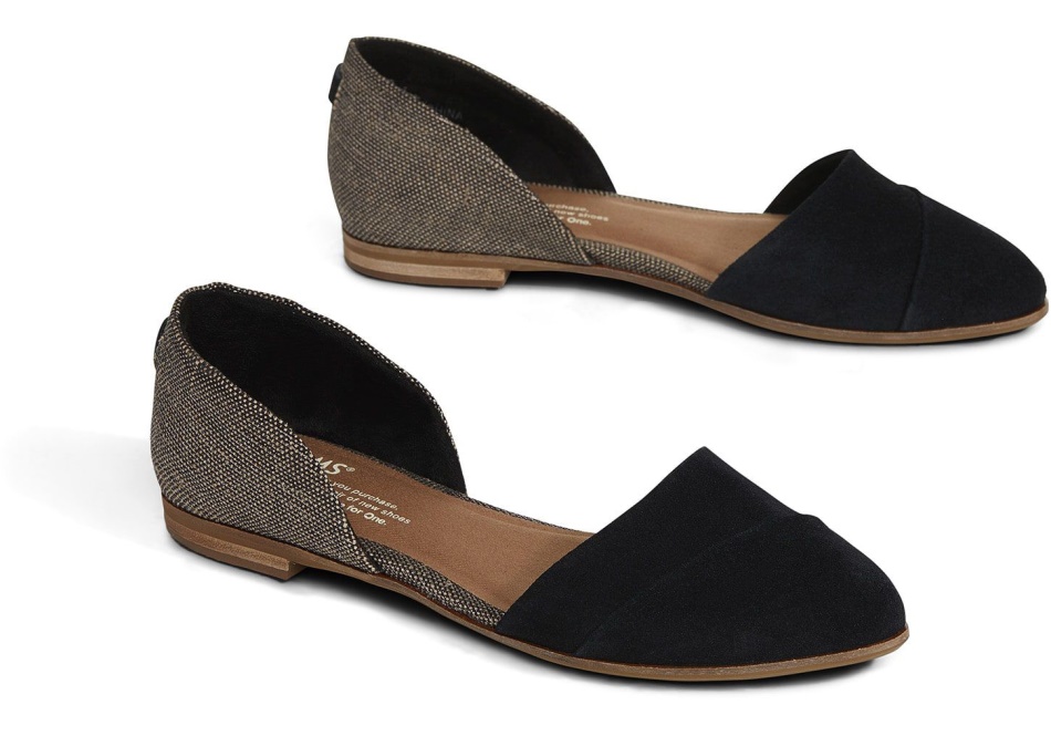 Toms Jutti D'Orsay Flat Black