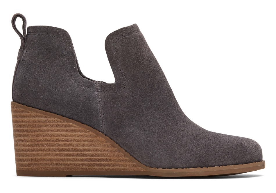 Toms Kallie Wedge Bootie Pavement Grey