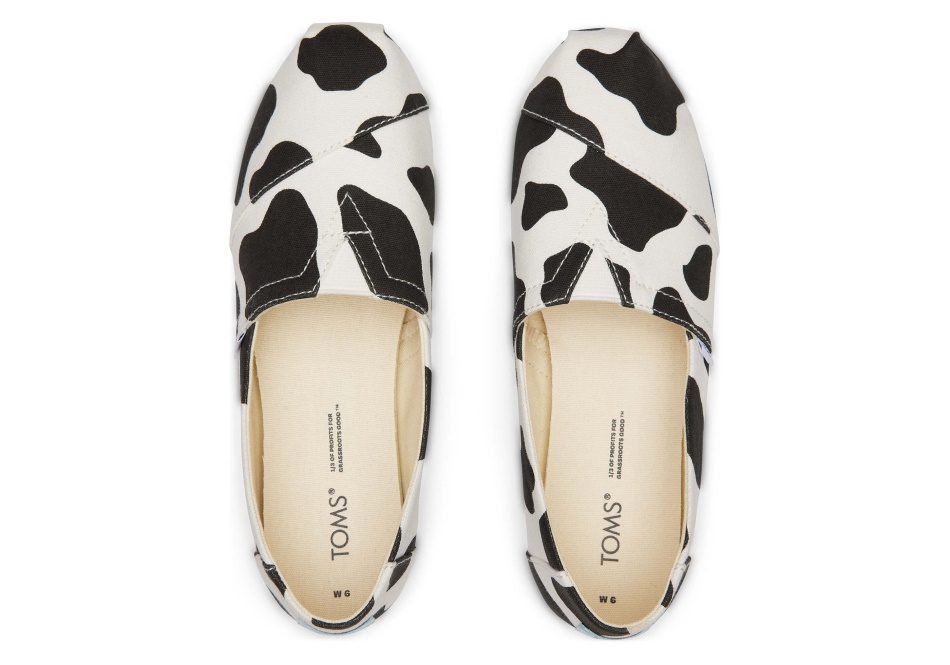 Toms Alpargata Cow Cow Print Black