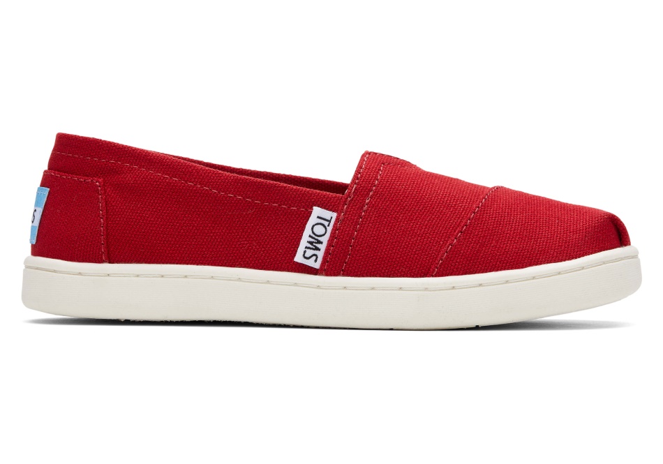 Toms Youth Alpargata Canvas Red