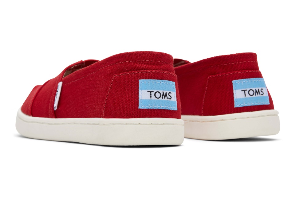 Toms Youth Alpargata Canvas Red
