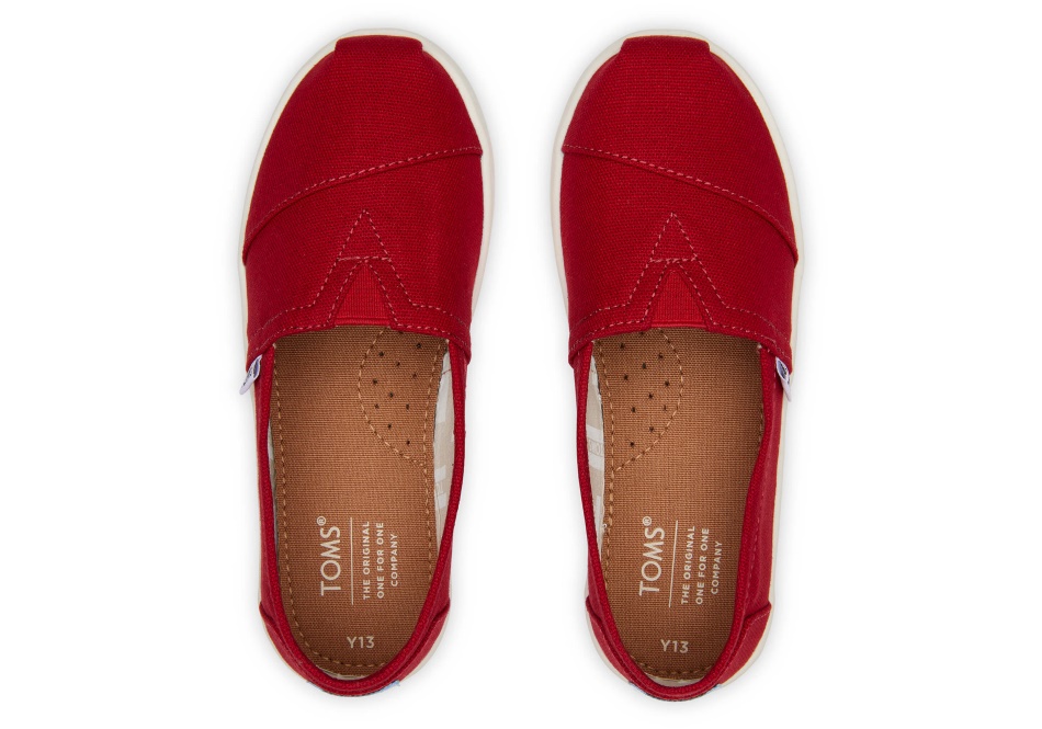Toms Youth Alpargata Canvas Red